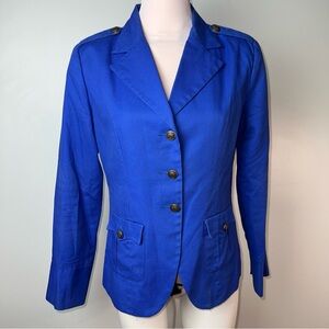 Twiggy London Royal Blue Military-Style Blazer - Women’s Size Medium